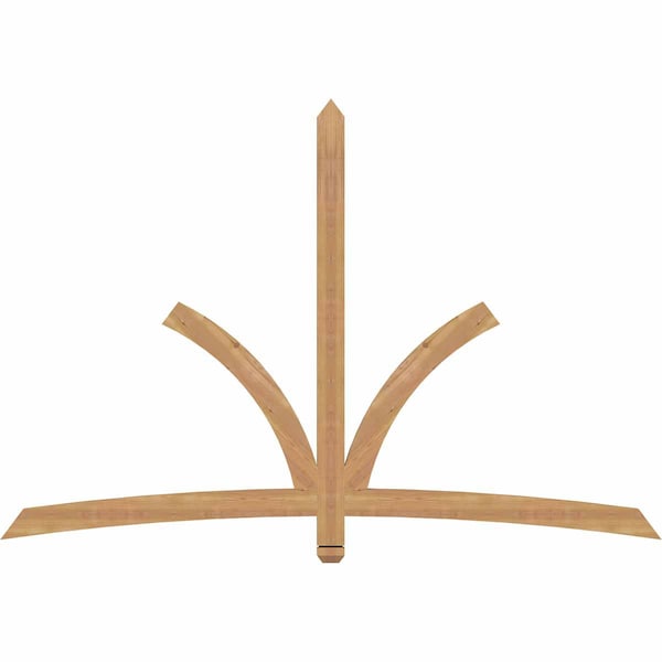 Ekena Millwork Davenport Timber Gable Bracket, Western Red Cedar, 84"W x 56"H x 1 1/2"D x 3 1/2"F, 16/12 Pitch GBW084X56X0204DAV00SWR - main